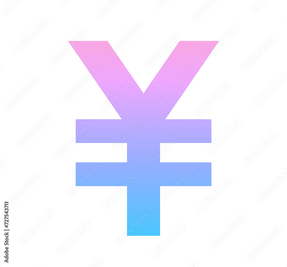 Obraz premium ピンクと青のグラデーション｜円マーク