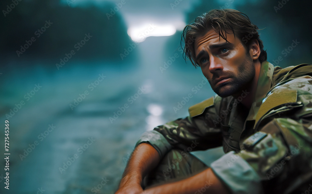 A young and lonely male military veteran thinking about depression, PTSD, mental health and his future. Although the focus is sadness and personal reflection, contemplation offers positive outcomes.