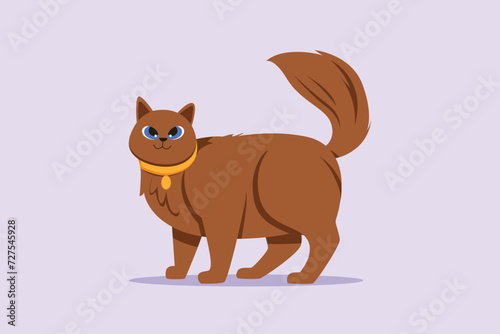 Urban Pet concept. Colored flat vector illustration isolated.