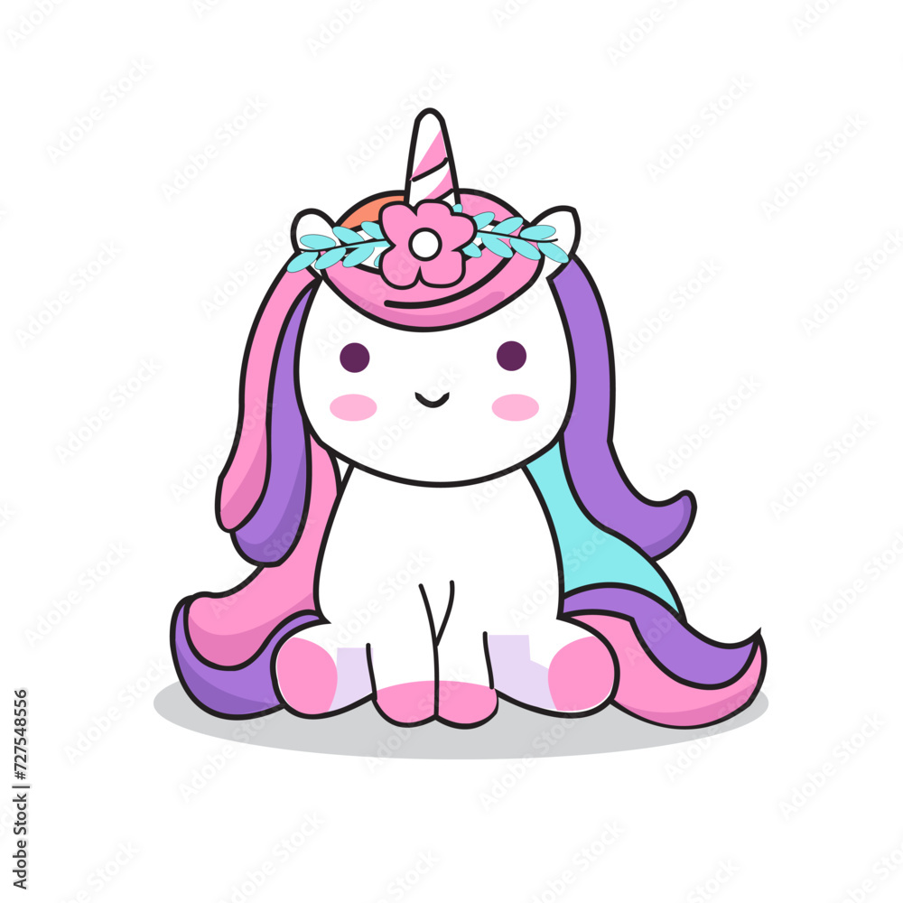 unicorn cartoon cute vector unicorn cartoon cute vector