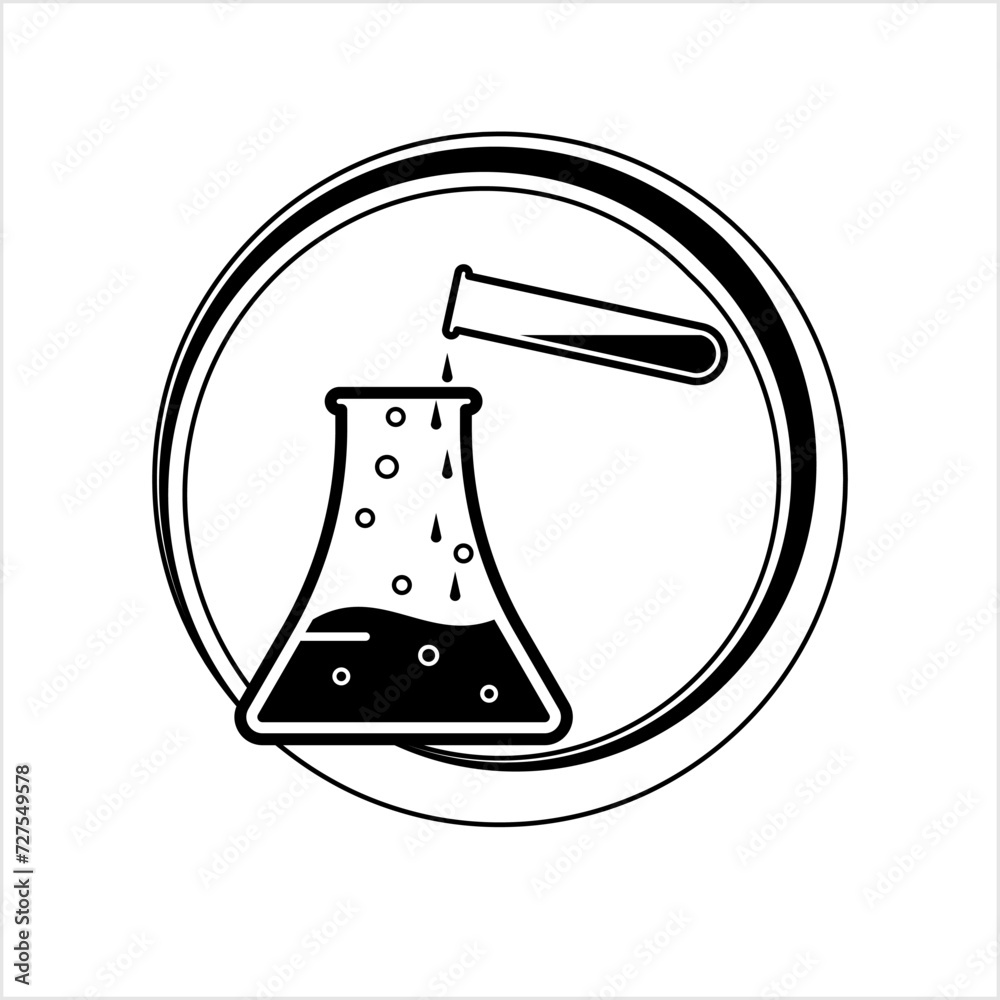 Laboratory Glass Beaker And Test Tube Icon Design