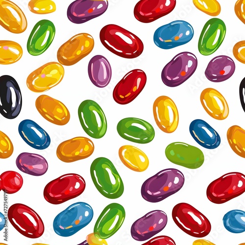 Wallpaper Mural Colorful Jelly Beans Seamless Pattern Torontodigital.ca