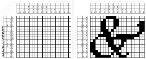 Ampersand Icon Nonogram Pixel Art M_2112003