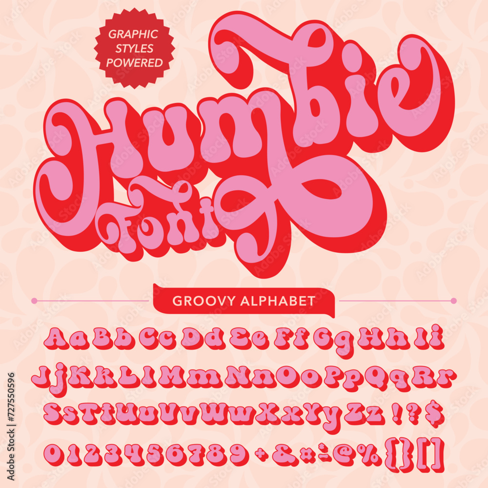 Humbie vintage retro bold Font template Vector Files
