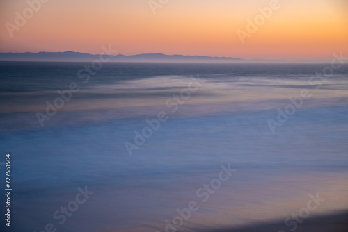 ledbetter beach, channel islands, santa barbara, long exposure, waves, sunset, colorful, coastal beauty