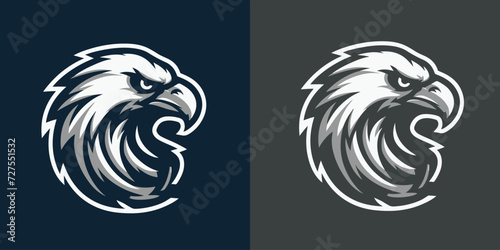 Eagle head logo vector illustration