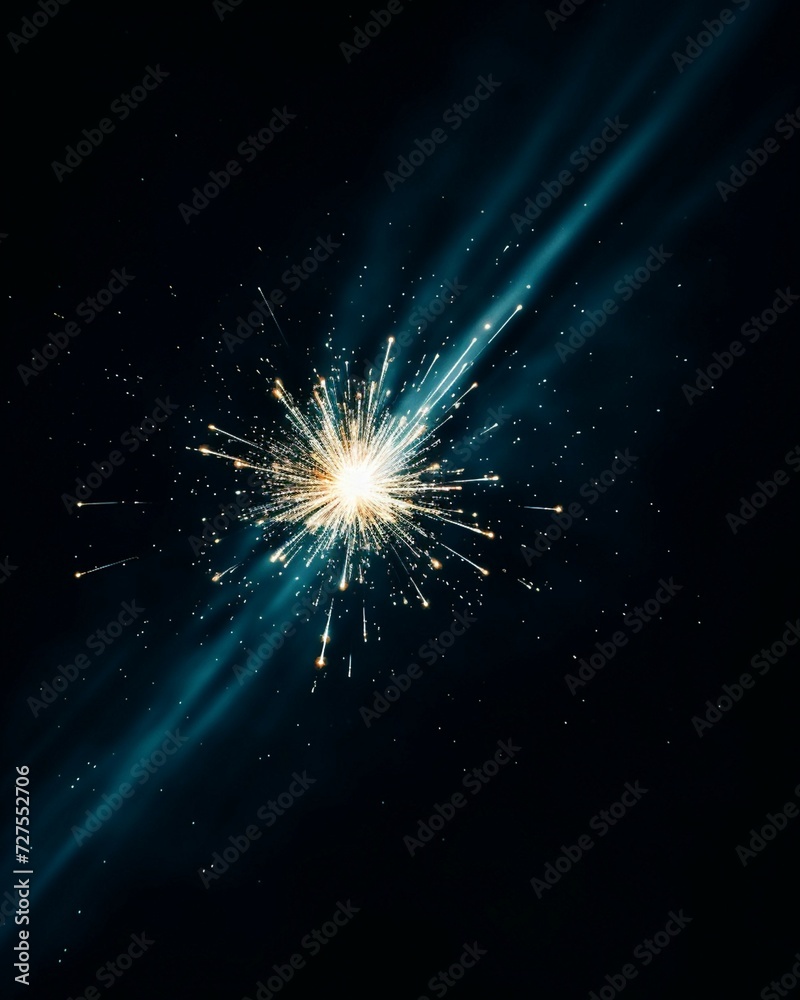 Colorful light burst on black Colorful light burst on black