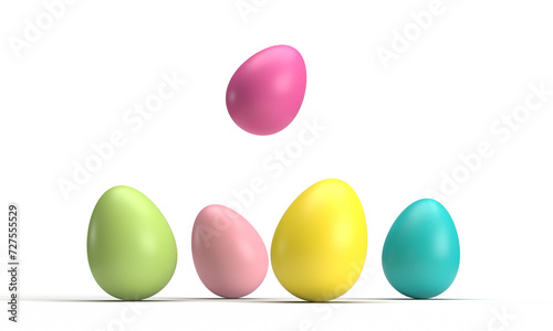 Set collection Group egg colourful jump happy success celebration festival food paint season spring time food blue pink yellow green symbol decoration easter egg april march month religion culture 