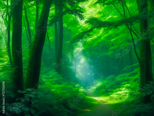 forest in the morning