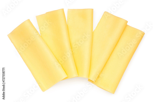 Five slices of yellow proce...