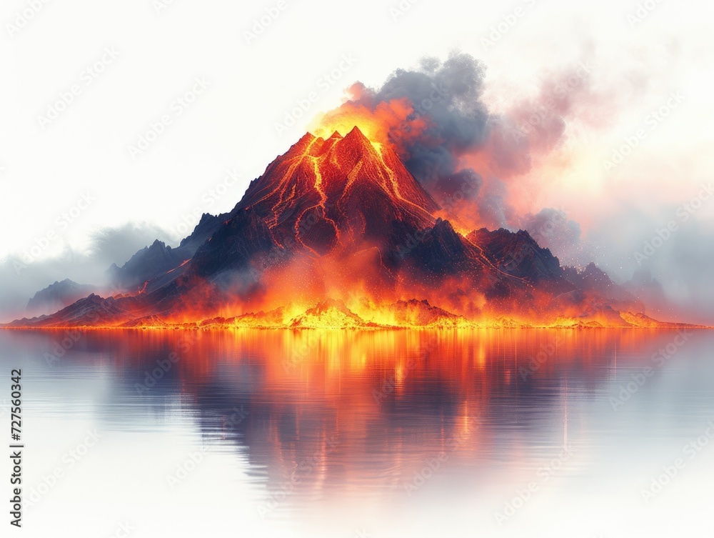 Volcanic Eruption Illustration