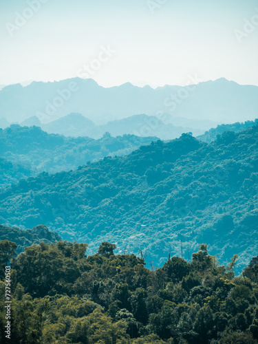 Layered mountain view of sunny day © Rockku