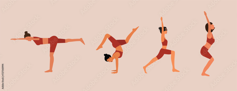 Yoga poses vector Yoga poses vector