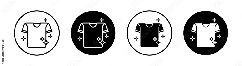 Clean tshirt vector line icon illustration.