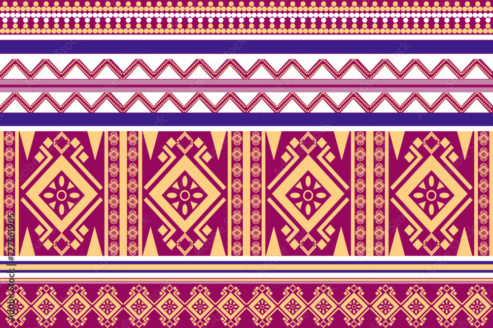 American pattern native pattern black traditional sarong pattern Abstract Geometric Triangular squares lined up at the bottom pink yellow black white Design for textiles prints fabric patterns carpets