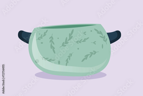 Kitchen utensils concept. Colored flat vector illustration isolated.