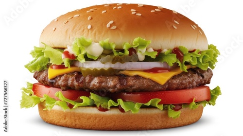 A hamburger white background