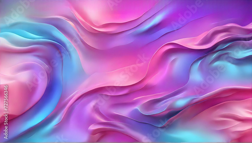 Holographic Blurred Gradient. Trendy neon pink purple very peri blue teal colors soft blurred background