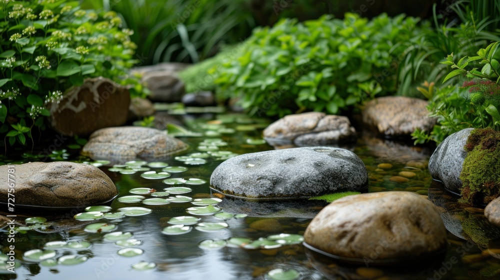 Zen stones resting near calming waters, evoking a sense of relaxation, wellness, and harmony—an embodiment of spa and wellness serenity. Zen stones resting near calming waters, evoking a sense of relaxation, wellness, and harmony—an embodiment of spa and wellness serenity.