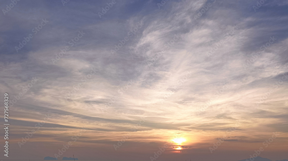 cloud at sunset summer nature background