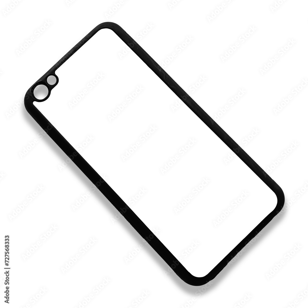 Blank mobile phone case on white background for mockup. Custom and personalized phone case, Black edge sublimation phone case Blank mobile phone case on white background for mockup. Custom and personalized phone case, Black edge sublimation phone case