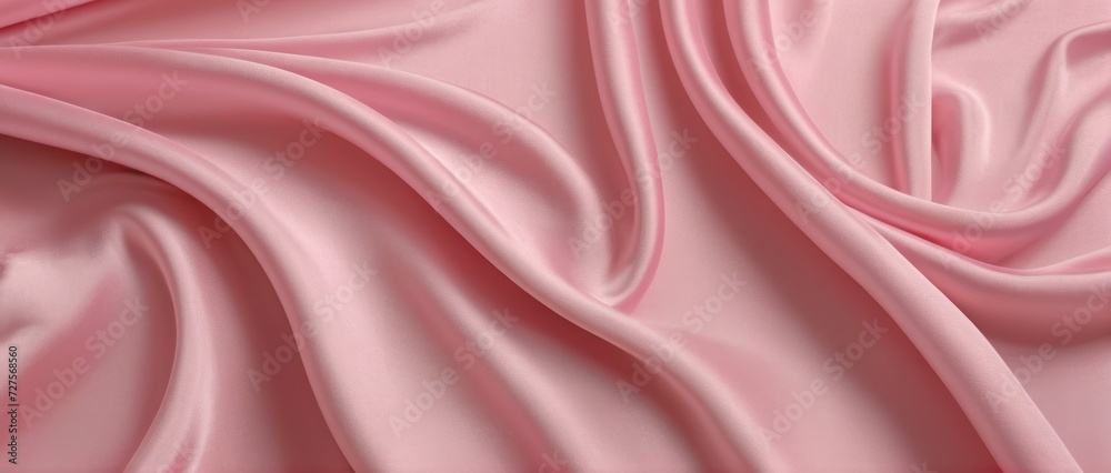 Obraz premium Pink silk fabric with a luxurious texture, ideal for elegant designs.
