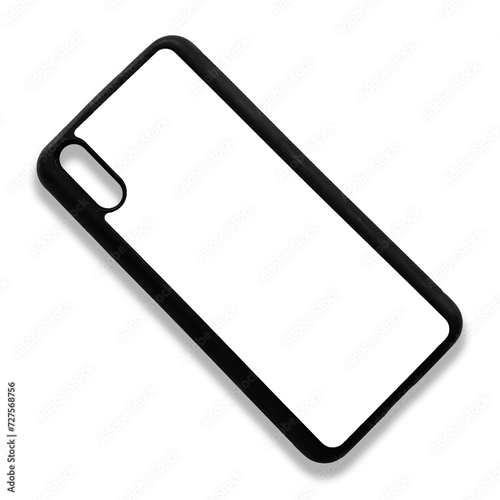Blank mobile phone case on white background for mockup. Custom and personalized phone case, Black edge sublimation phone case Blank mobile phone case on white background for mockup. Custom and personalized phone case, Black edge sublimation phone case