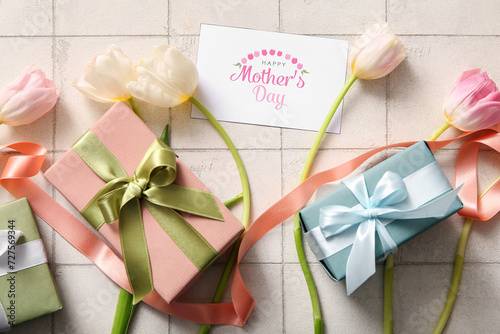 Card with text HAPPY MOTHER...