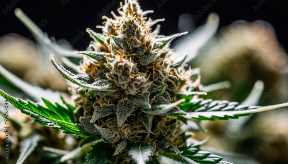 A close up of a marijuana plant