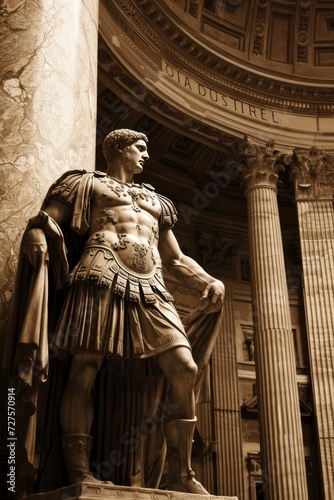 Timeless Elegance Photograph Capturing the Grace of a Roman Statue © AbulKalam