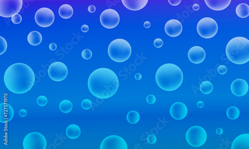 Abstract soft light blue bubble ball background. circle blue drop.