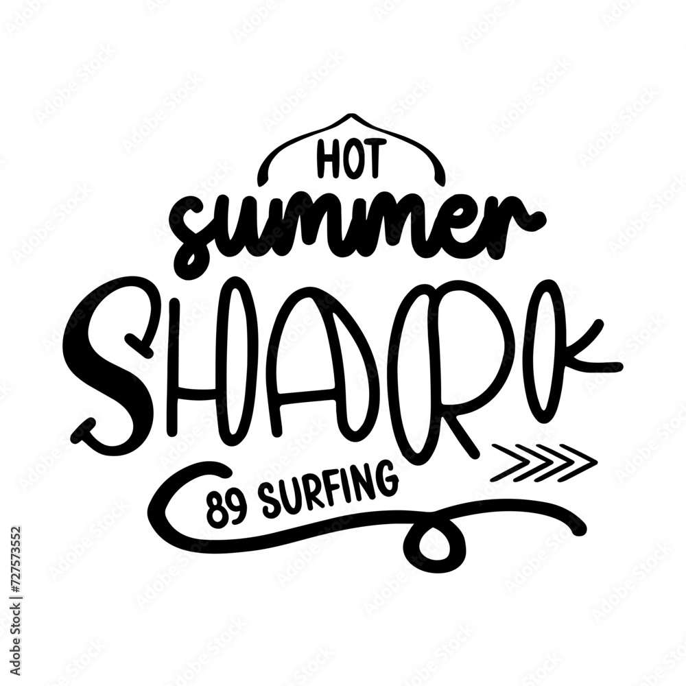 Hot Summer Shark 89 Surfing SVG Hot Summer Shark 89 Surfing SVG