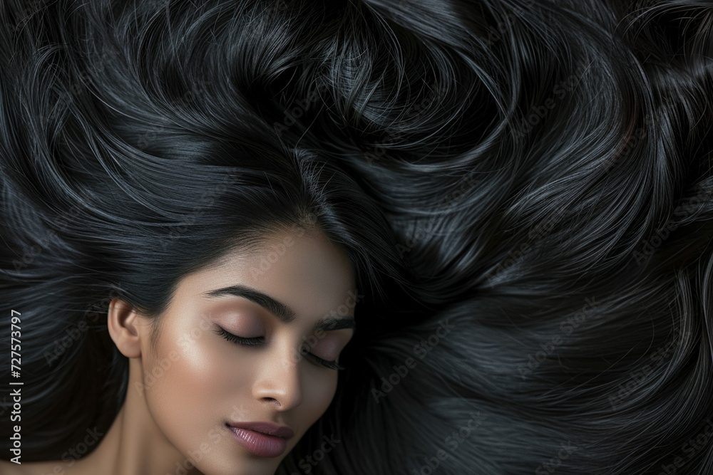 beautiful hair indian woman