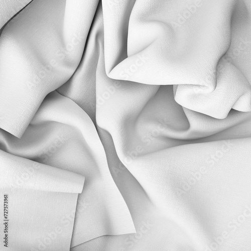 Closeup Crumpled White Sheets