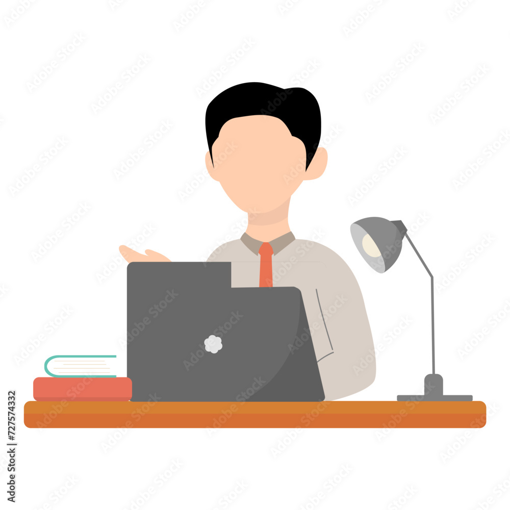 Man Working on Laptop Man Working on Laptop