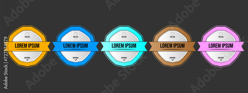 Set of company badge certificates. Luxurious certificate lights up. Certified logo design vector illustration. Suitable for graduations, achievements, skills experts, achievements, skill levels