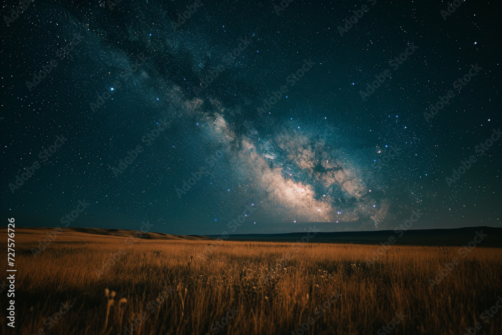 Fototapeta premium the milky way in the night sky