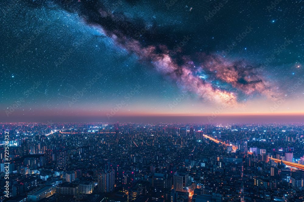 the milky way on the night sky city the milky way on the night sky city
