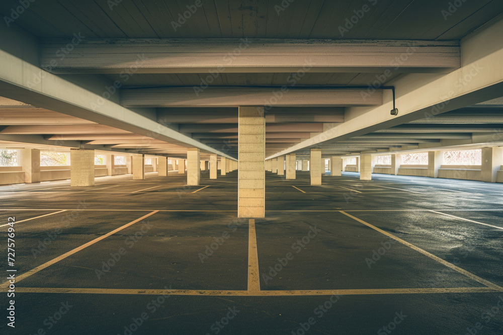 empty car parking garage