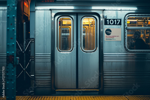 a subway car electric door