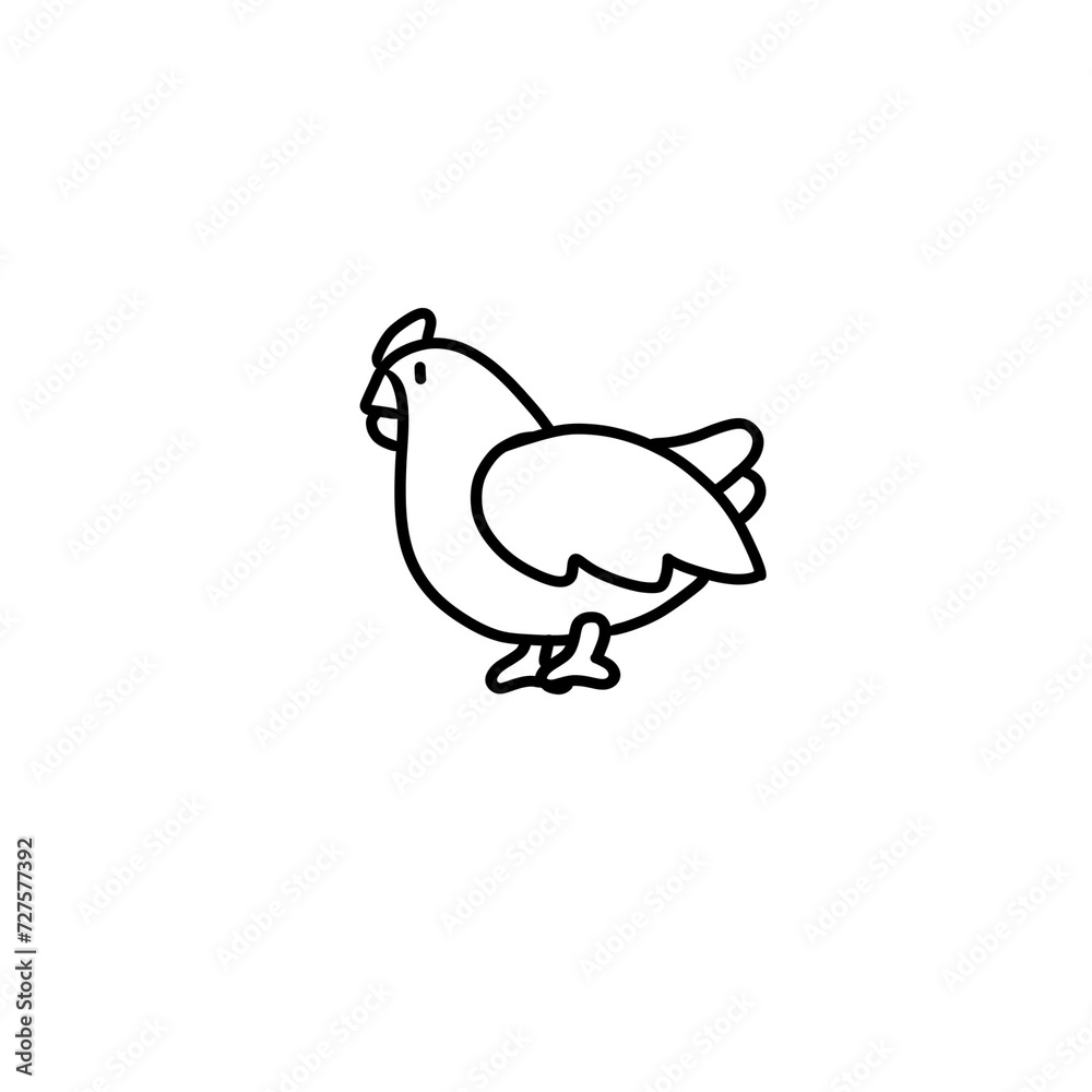 Fototapeta premium Chickhen icon