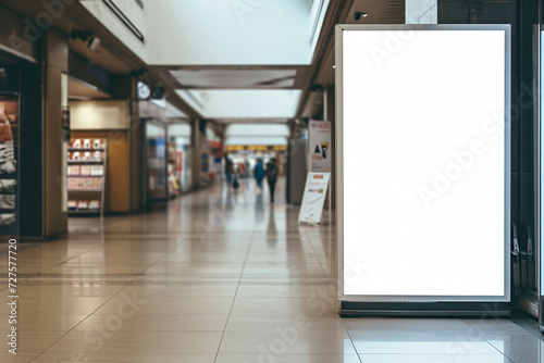 white billboard in the shopping mall photo