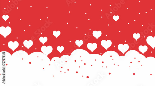 Vector art capturing the essence of holiday cheer with snowflakes  hearts  and festive patterns  creating a visually delightful and spirited composition for festive designs. simple minimalist