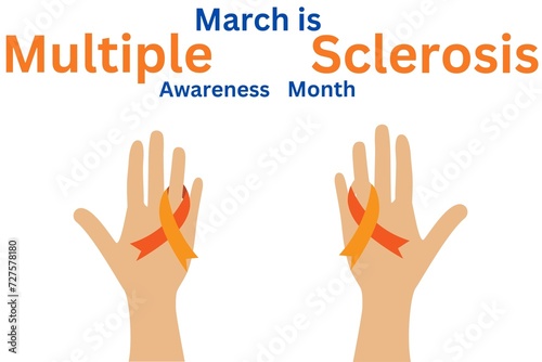 March is Multiple Sclerosis Awareness Month. illustration. Holiday poster. © Muhammad