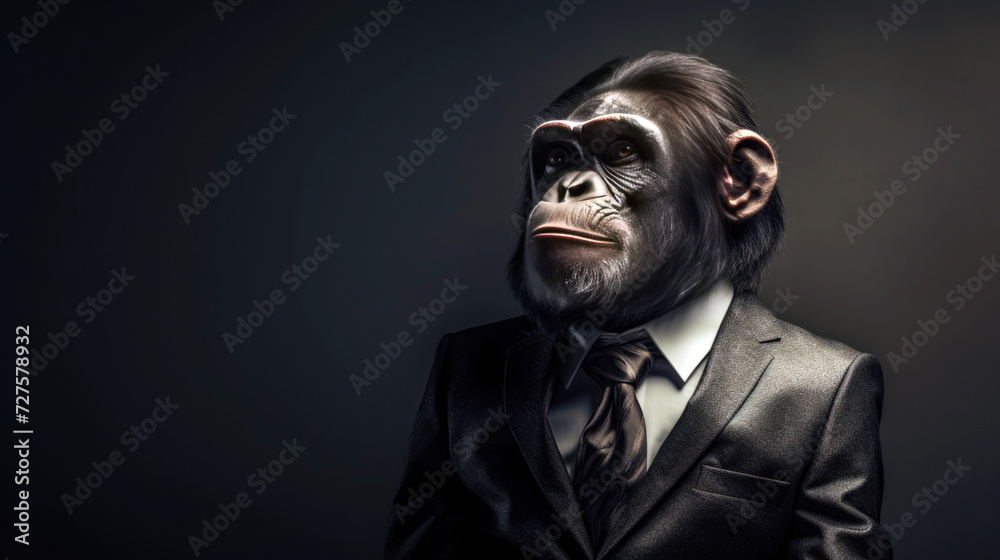 Success in Simian Style: Business Ape-sphere Triumphs with Tailored Confidence Success in Simian Style: Business Ape-sphere Triumphs with Tailored Confidence