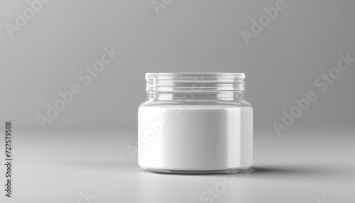 A white jar on a white background