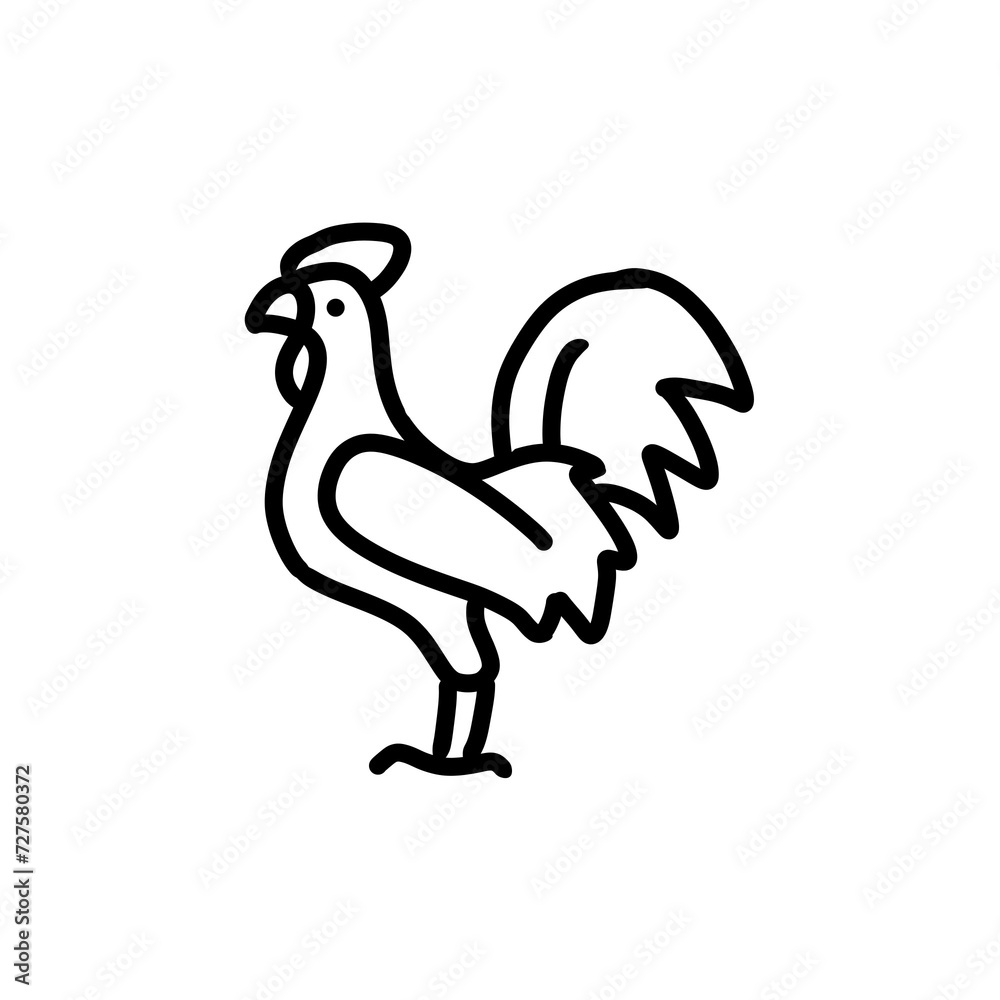 Fototapeta premium rooster icon