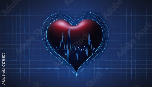 A heart with a pulse graph on it