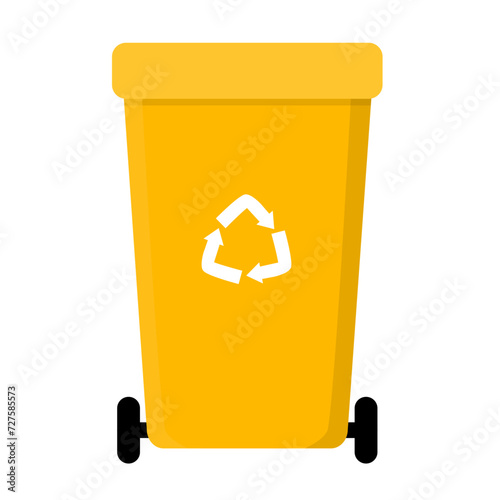 Yellow Trash Bin