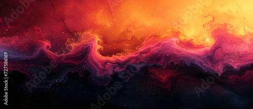 Abstract Painting of a Red and Orange Cloud